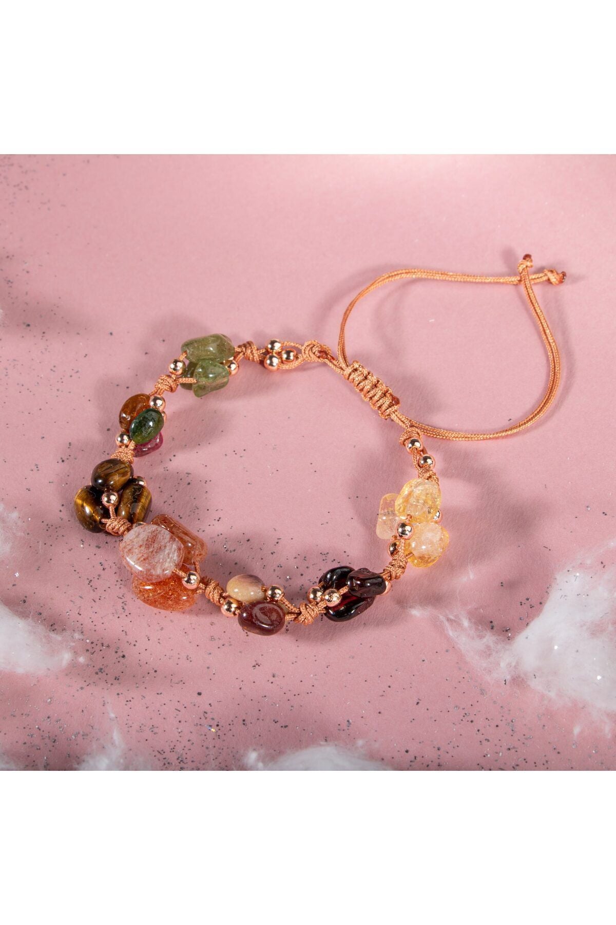 Leo Natural Stone Necklace and Bracelet, Genuine Stone Necklace, Bracelet and Natural Stone Set — image 3