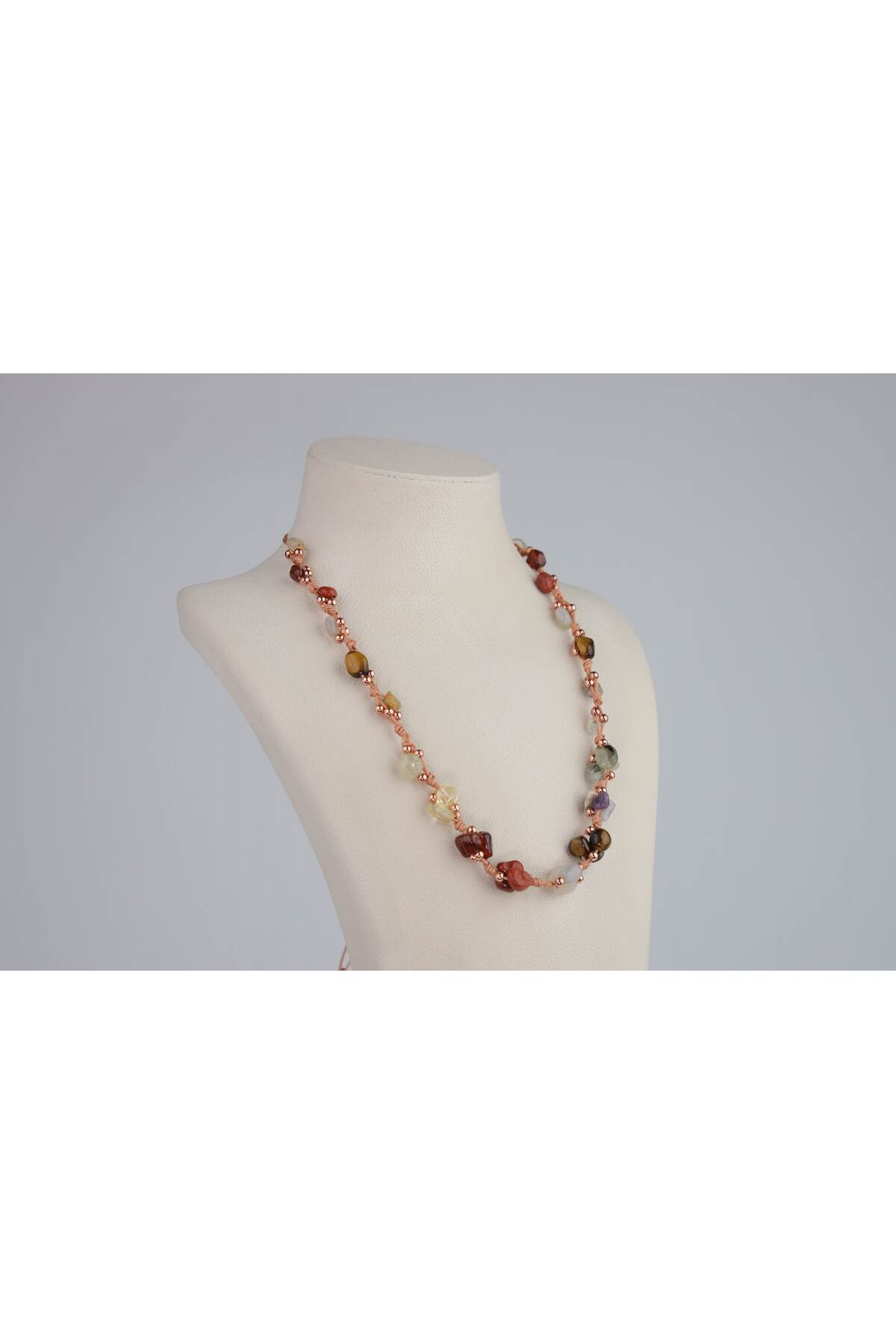 Leo Natural Stone Necklace and Bracelet, Genuine Stone Necklace, Bracelet and Natural Stone Set — image 5