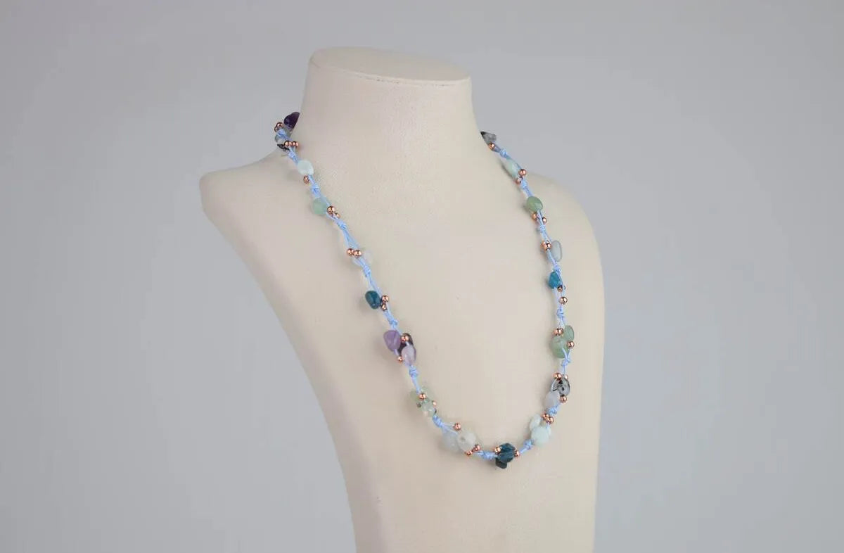 Pisces Natural Stone Necklace and Bracelet Set, Natural Stone, Bracelet, Necklace — image 2