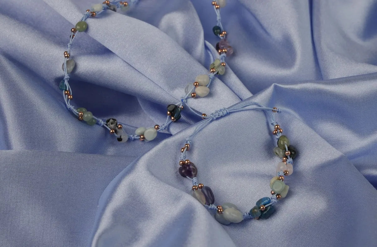 Pisces Natural Stone Necklace and Bracelet Set, Natural Stone, Bracelet, Necklace — image 4