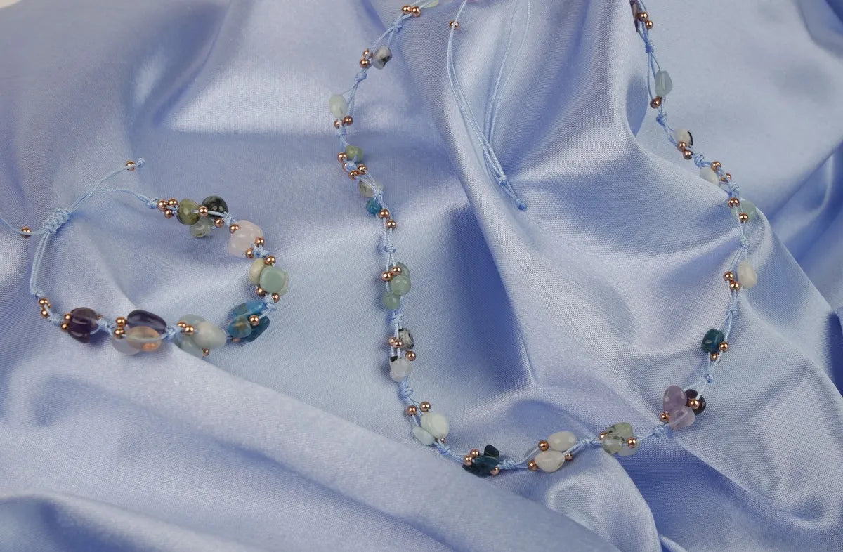 Pisces Natural Stone Necklace and Bracelet Set, Natural Stone, Bracelet, Necklace — image 7