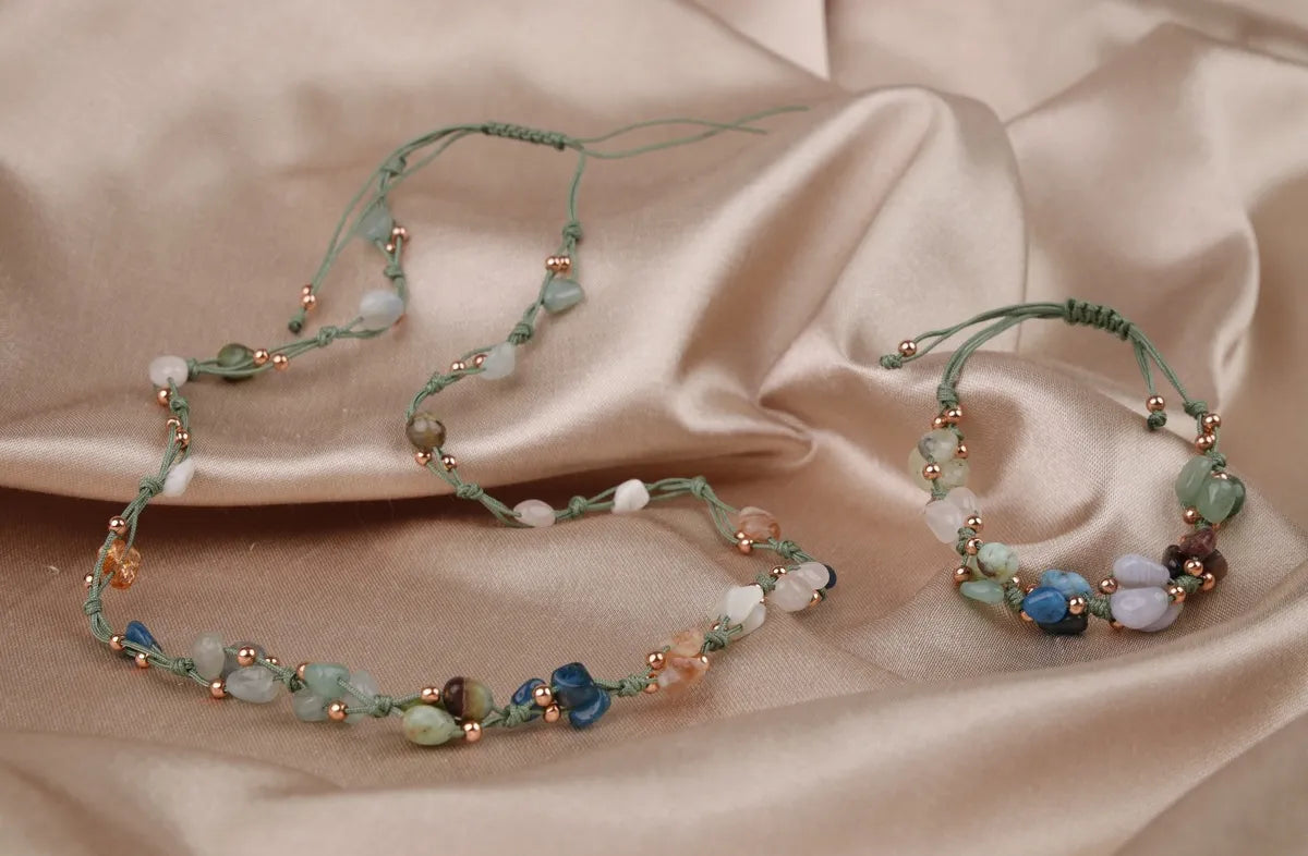 Taurus Natural Stone Necklace and Bracelet, Genuine Natural Stone, Necklace, Bracelet — image 4