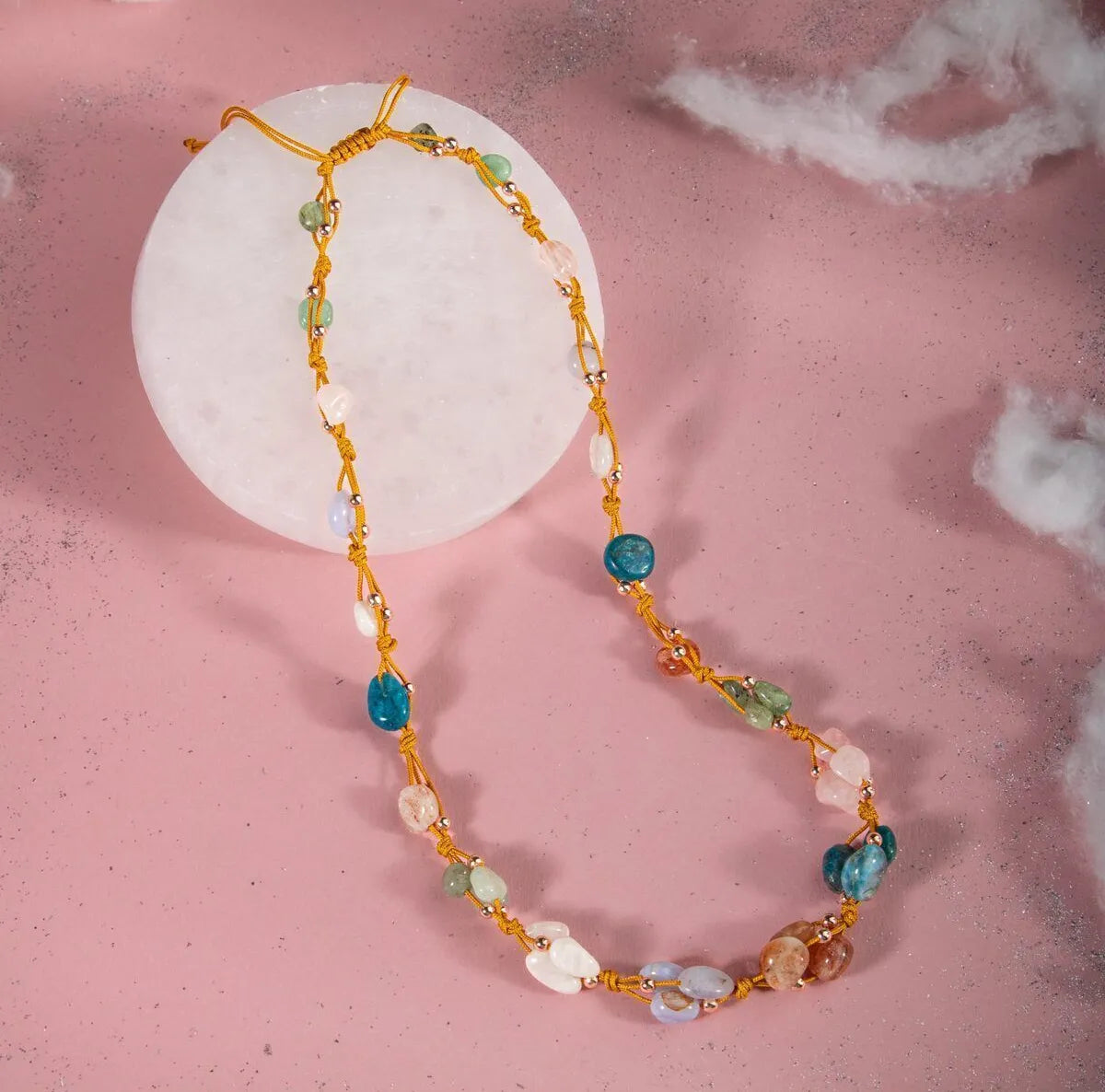 Gemini Natural Stone Necklace and Bracelet, Jewelry Set, Genuine Natural Stone, Necklace Bracelet — image 2