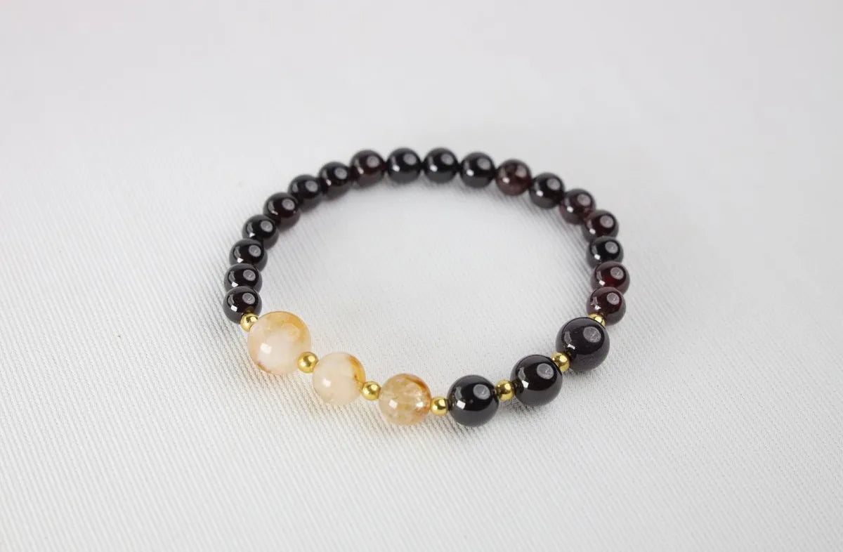 Garnet Citrine Natural Stone, 925 Silver Pendant, Necklace / Bracelet, Jewelry — image 3