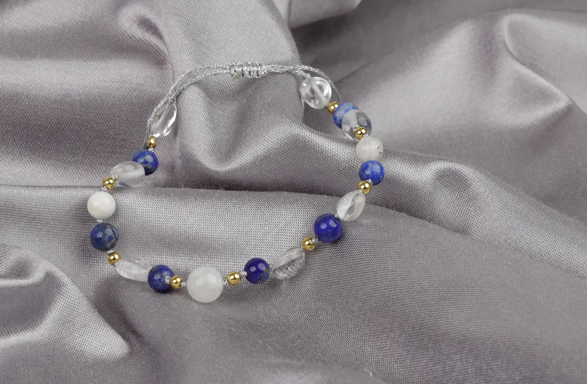 Lapis Lazuli - Quartz - Hematite Natural Stone 925 Silver Pendant - Necklace / Bracelet, Genuine Natural Stone, Jewelry — image 4