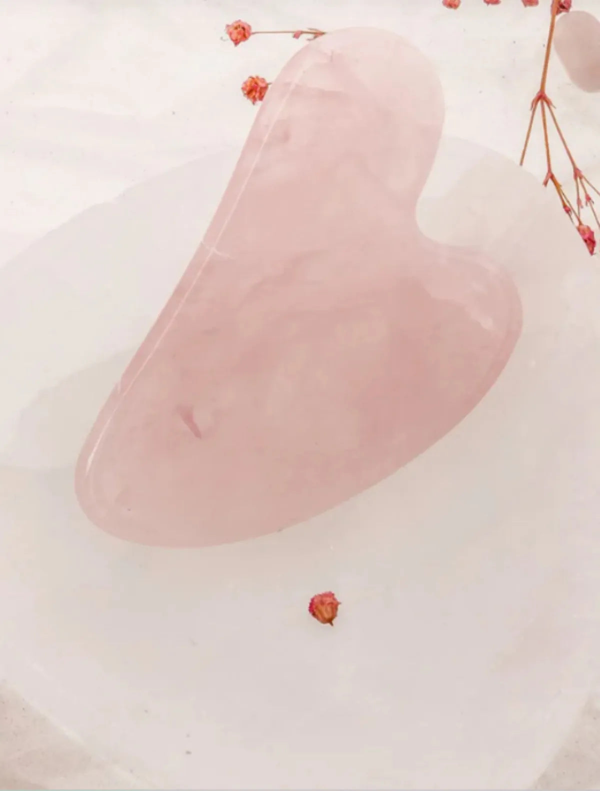 Pembe Kuvars Taşı Masaj Takımı - Roller ve Gua Sha Kaz Ayaklı Set — görsel 5