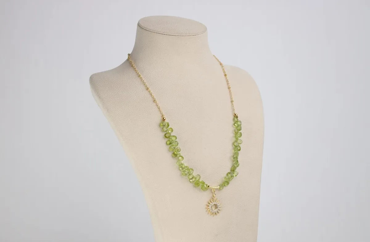 Peridot Natural Stone 925 Silver Necklace / Bracelet, Jewelry, Genuine Natural Stone — image 2