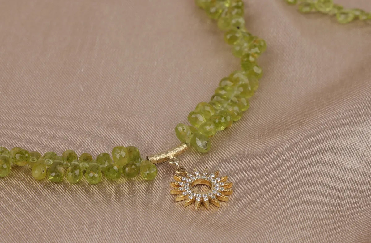 Peridot Natural Stone 925 Silver Necklace / Bracelet, Jewelry, Genuine Natural Stone — image 6