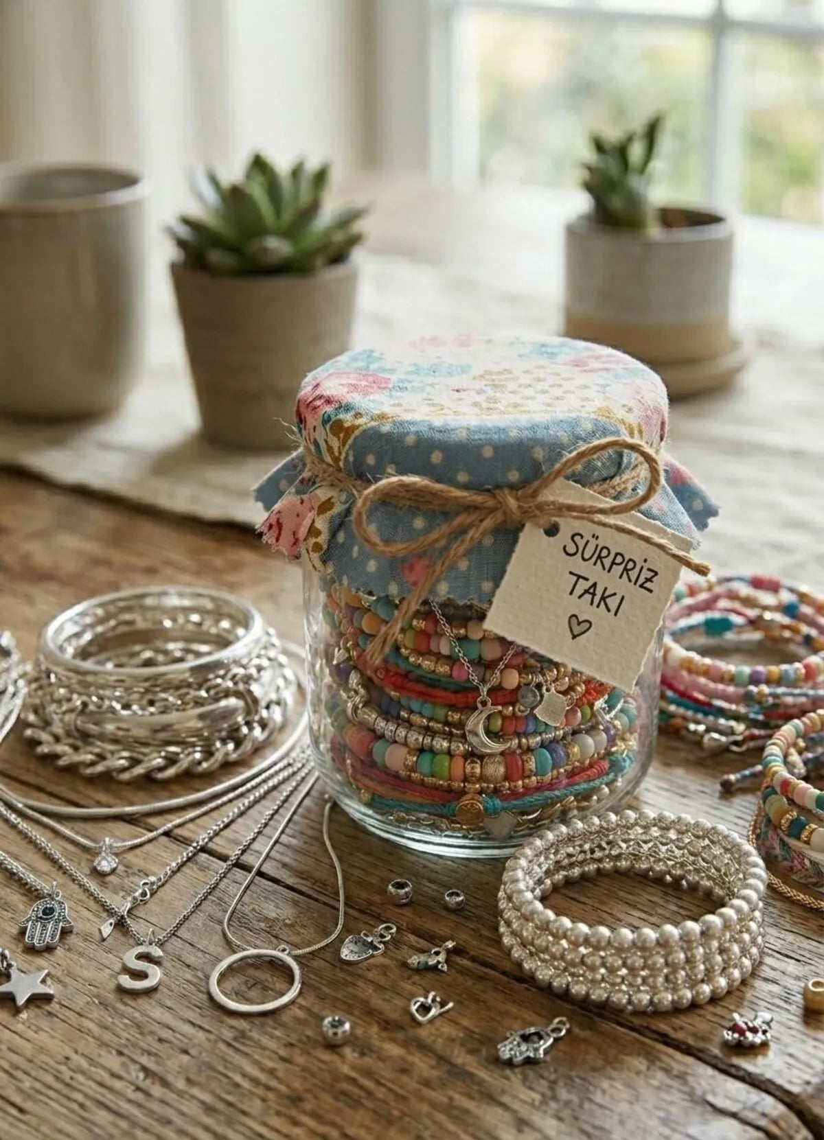 Jewelry Jar - Necklace, Bracelet, Earrings and Zircon - 7-Piece — image 1