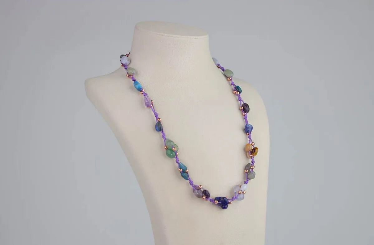 Sagittarius Natural Stone Necklace and Bracelet, Necklace, Bracelet, Genuine Natural Stone, Jewelry Set — image 2