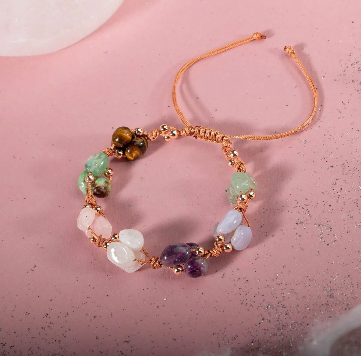 Cancer Natural Stone Necklace and Bracelet, 100% Genuine Natural Stone, Jewelry Set, Necklace Bracelet — image 4
